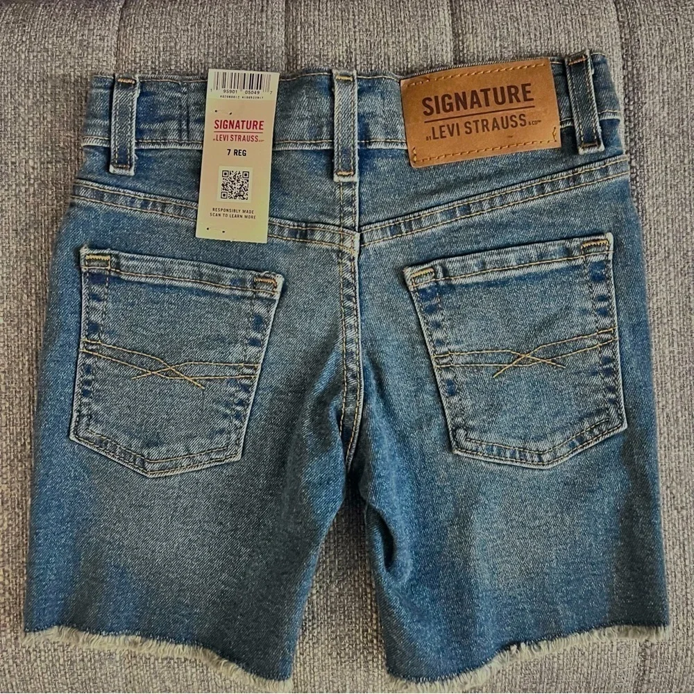 NWT Levi Strauss boys denim shorts size 7 regular - Picture 2 of 6